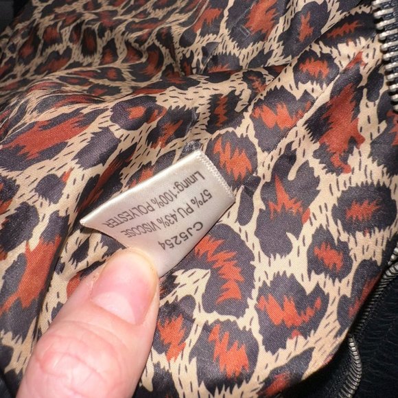 Faux Leather Biker Jacket, Adjustable Length, Fits like Medium - Picture 5 of 8